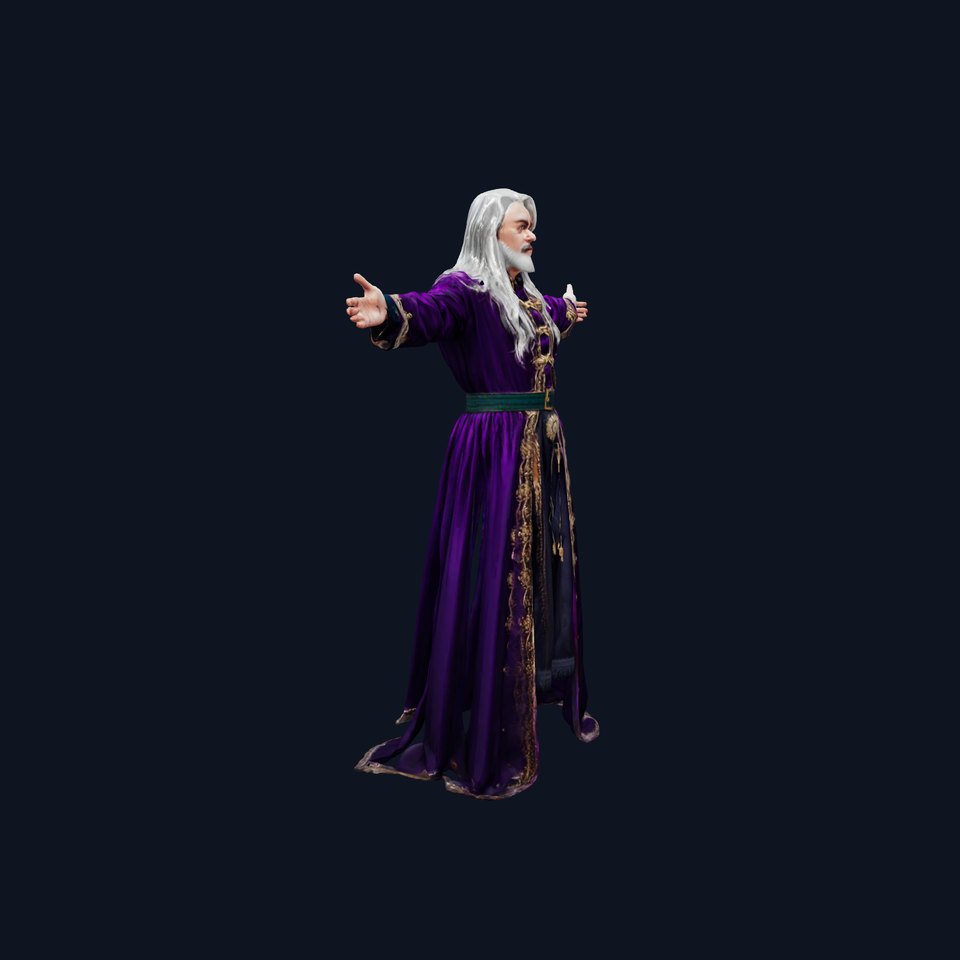 Regal Wizard Attire model pack